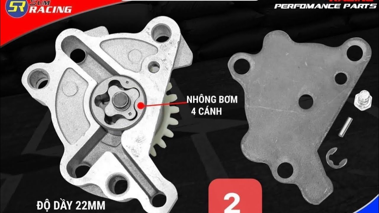 ✅ Ổ BƠM NHỚT RỜI ĐỘ 4 CÁNH SUM RACING WAVE DREAM CUB... - youtube