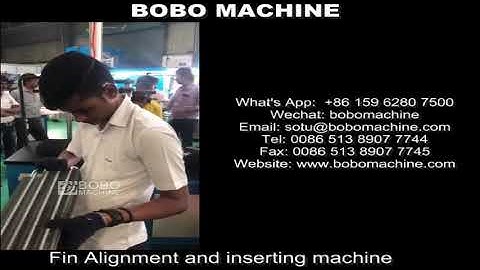 Fin Alignment and inserting machine