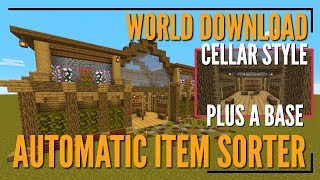 Minecraft Tutorial: Easy & Simple Item Sorter Quick & Automatic Overflow Protection 1.14 (Avomance)