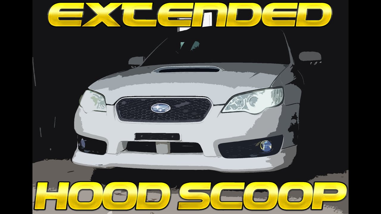 2005-2009 Subaru Legacy GT Extended Hood Scoop Install - YouTube