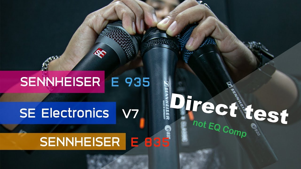 Mic Test Sennheiser E935 VS E835 VS SE V7 - YouTube