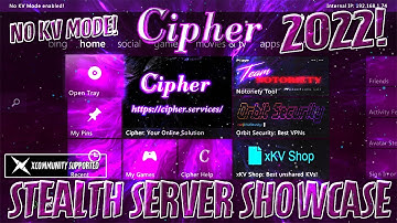[NEW] Cipher Stealth Server [RGH/JTAG] [NO KV MODE] (CoD Cheats) (xCommunity Supported) [2022]