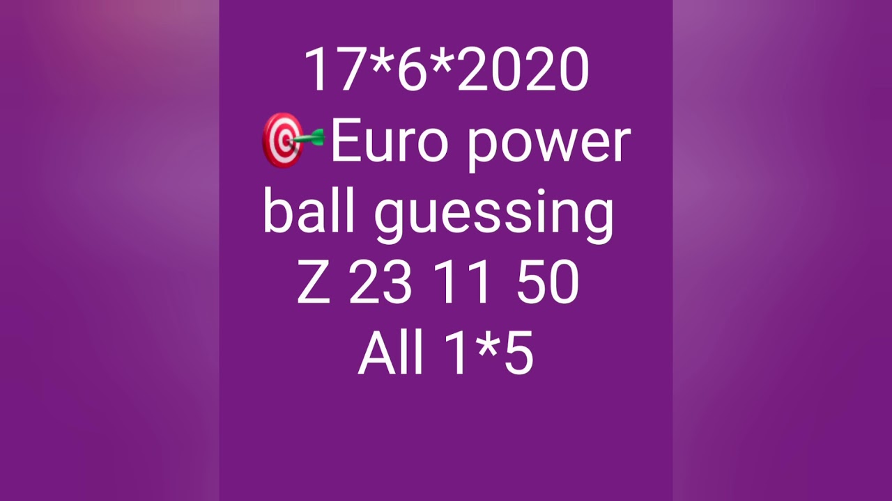 Euro power ball lottery today YouTube