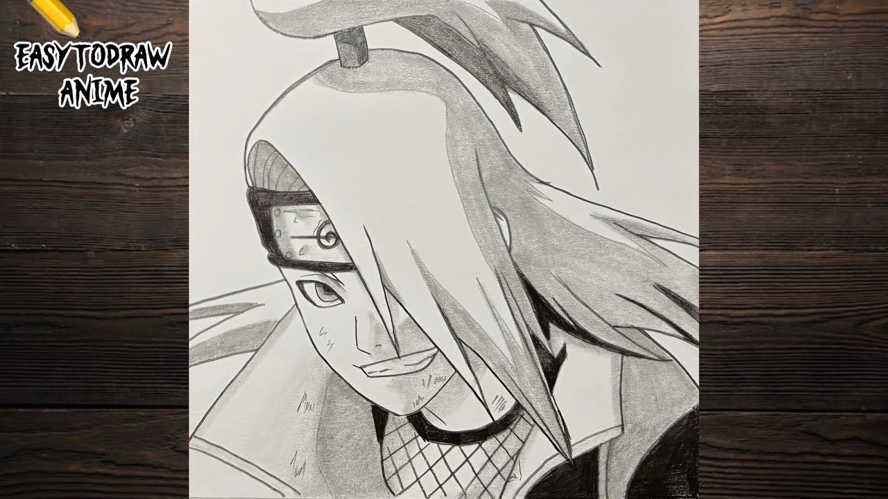How to Draw Deidara | Easy Anime Sketch Step by Step | Naruto Drawing ...