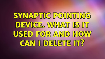 Synaptic Pointing Device. What is it used for and how can I delete it?