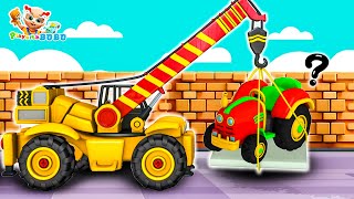 🏗️ Crane Truck Rescue Five Little Cars | Police Car, Ambulance | Kids Cartoon & Rhymes