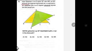 Bi Dene Yayınları Tyt Geometri Branş Denemesi 1 8. Soru Anlatımlı Video Çözümü