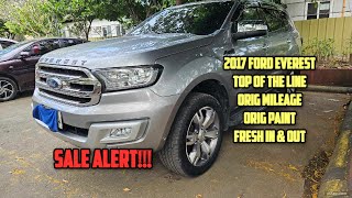 Top of the line FORD EVEREST 2017, na legit mileage, fresh in & out, binebenta