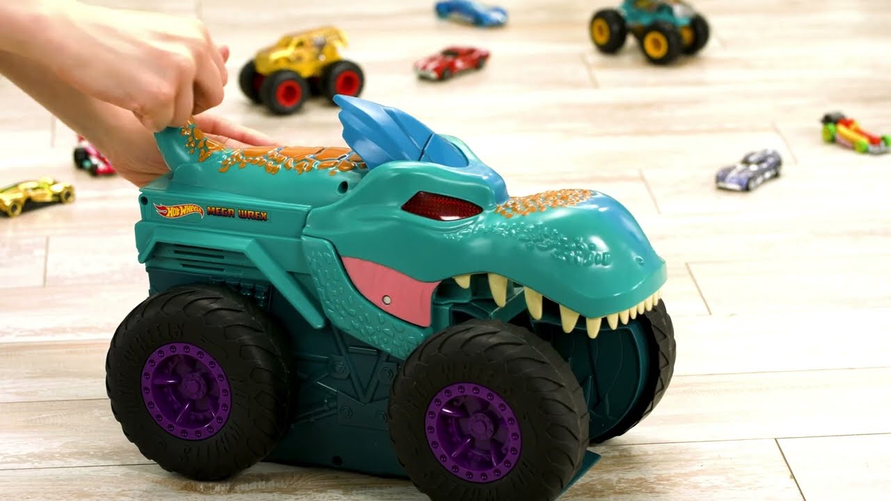 Hot Wheels Monster Truck Car Chompin Mega Wrex (Tcar) – Square Imports