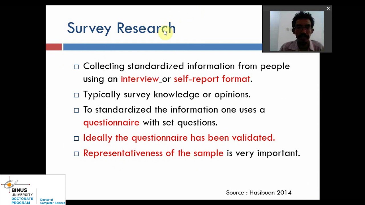 Survey research penelitian survei probabilistic sampling non