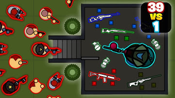 CRAZY 1VS39 inside a BUNKER! (Surviv.io/Survev.io Lone Survivr Compilation) | 50VS50