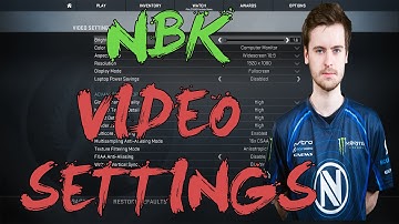 CSGO: ENVYUS NBK video settings 2016