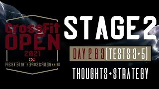 Stage 2 CrossFit Open Thoughts & Strategy. Day 2 - Tests 3 and 5