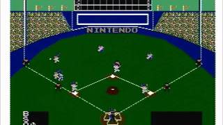 Baseball (NES) Title Screen & Demo Wealth