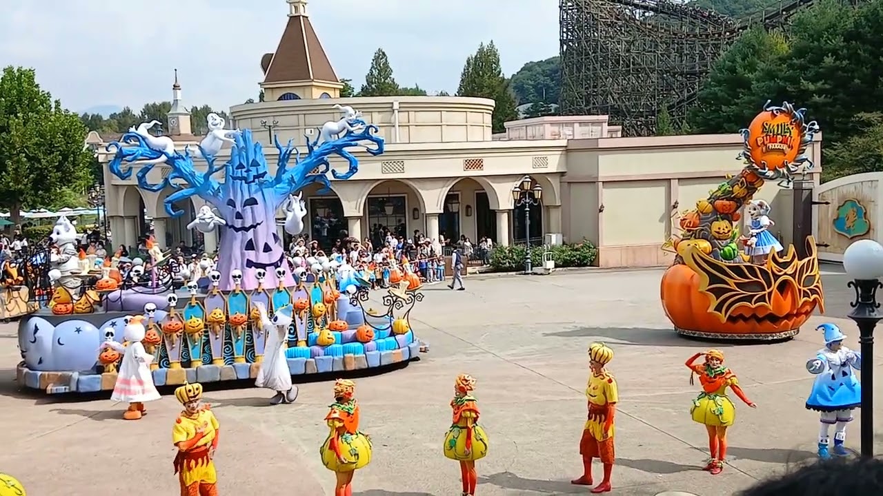 에버랜드 할리윈 낮공연 스마일리 펌킨 퍼레이드~♡