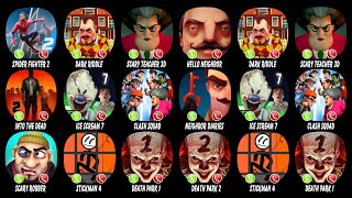 Spider Fighter 2 - Dark Riddle - Hello Neighbor - Scary Robber - Death Park 1 - Death Park 2...