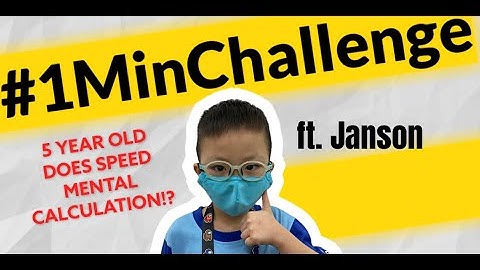 #1MinChallenge EP 32 | 5 Year Old Performs Speed Mental Calculation!? ft. Janson