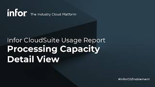 Usage Reports - Integration Processing Capacity Detail View
