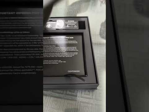 India’s first view on American Express centurion card even called black card.