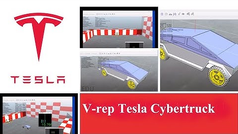 IEblog#12- CoppeliaSim V-REP Tesla Cybertruck || OpenCV||Machine Vision|| Autonomous Driving