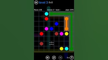 Flow Free Bridges Challenge Pack 8x8 Level 3 Walkthrough