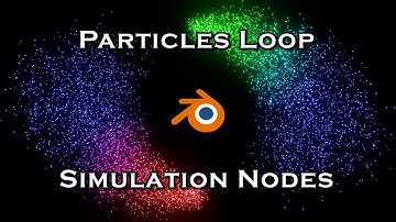 Sci-Fi Neon Particles Loop using Simulation Nodes - Blender Tutorial