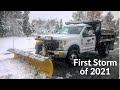 Plowing, Salting First Storm of 2021-Vlog 8
