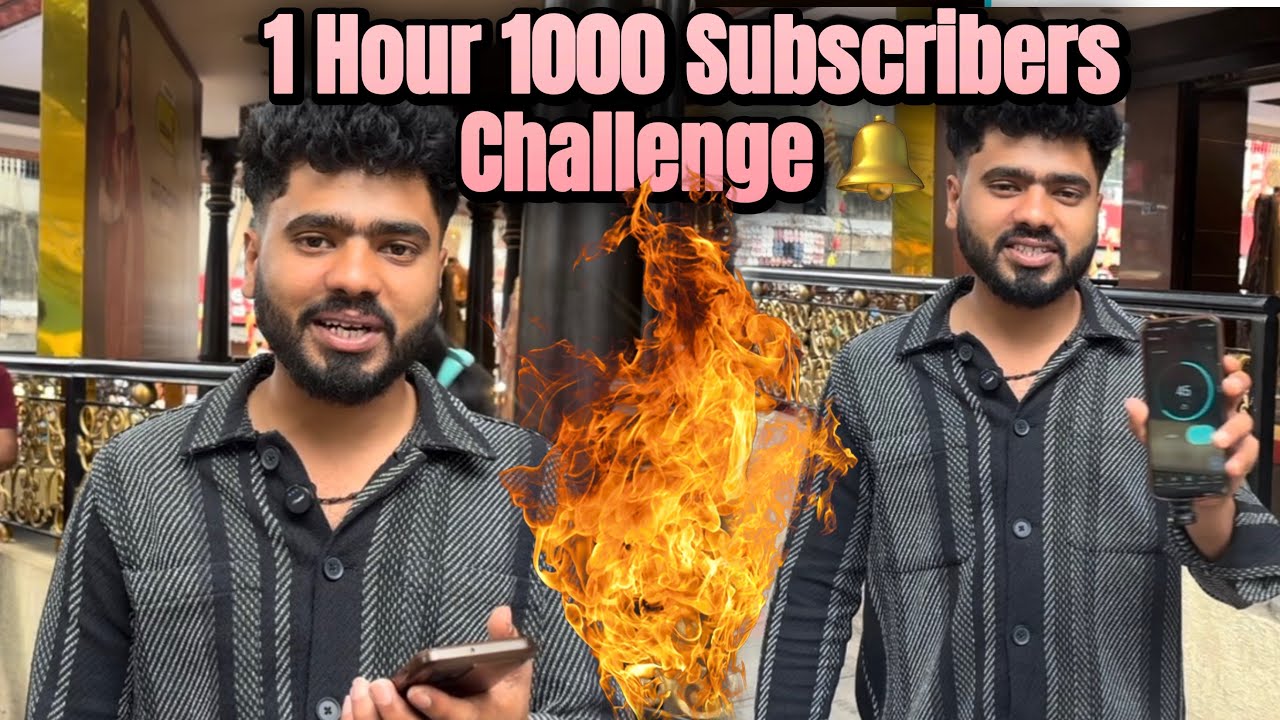 1 hour in 1000 subscribers challenge video.! Finally 1000 subscribers complete aythu🫣