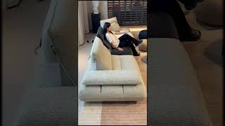 This Electric Sofa Changes from Upright Seating to Deep Lounging Comfort with One Button  #decor