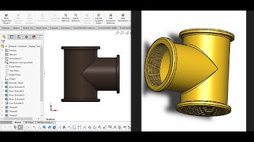 Tutorial For T-Type Brass Fitting||Solid Works Tutorial#solidworks #solid #practice