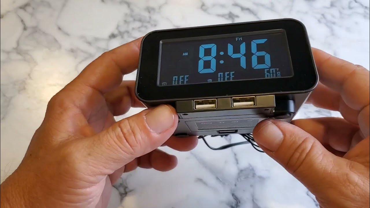 USCCE Radio Alarm clockDual USB ports YouTube