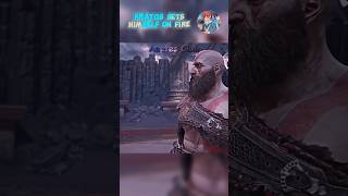 Kratos sets himself on fire (God Of War) Ragnarok Valhalla #shorts #godofwar