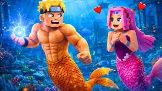 NARUTO MUSCULOSO VIROU TRITÃO E A SAKURA SEREIA SE APAIXONOU no MINECRAFT! 😱🌊💘