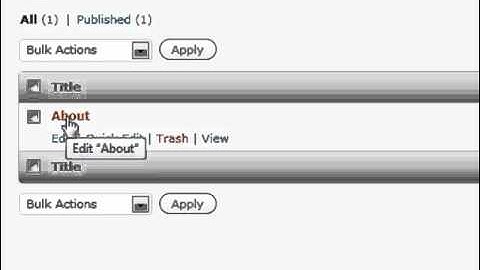 Wordpress Video Training Series -- Widgets