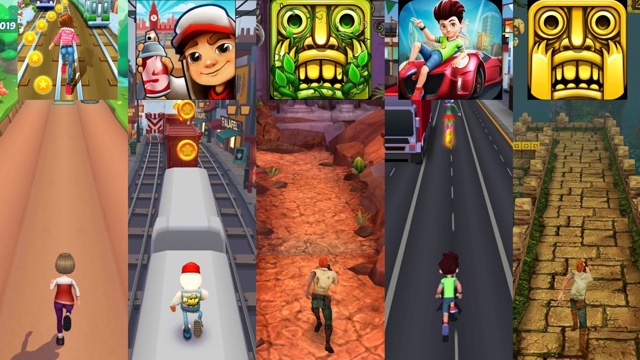 Subway Princess Runner 🆚 Temple Run 2 🆚 Subway Surfers 🆚 Kicko & Super Speedo 🆚 Temple Run