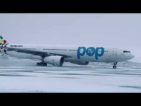 FLYPOP A330 9H-POP Delivers Bottled Water to Iqaluit, Nunavut