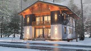 Shipping Container House  Le Chalet  Happy Holidays