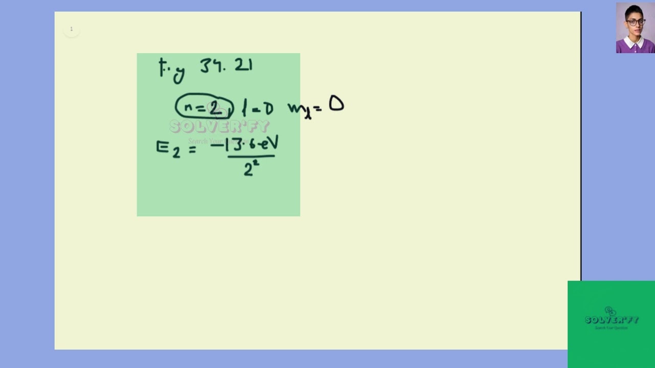 [Physics] What is the energy of the hydrogen-atom electron whose probability density is represented