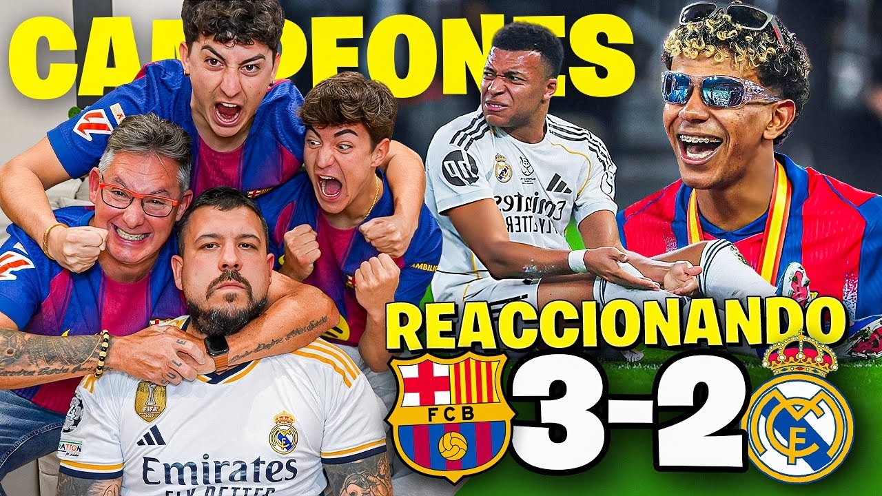 REACCIONANDO al BARÇA 3 - 2 REAL MADRID ¡CAMPEONES de la SUPERCOPA de ESPAÑA!