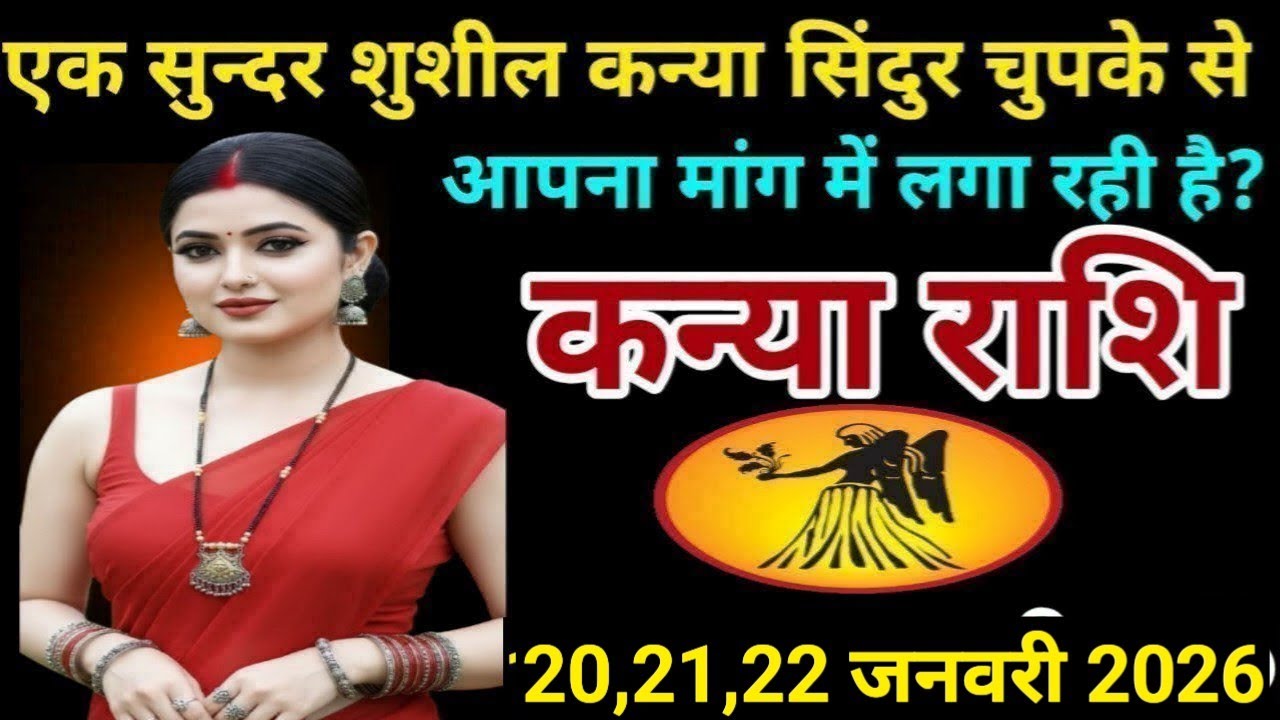 # कन्या राशि वालों एक सुन्दर शुशील कन्या सिन्दुर चुपके से अपना मांग में लगा रही है #