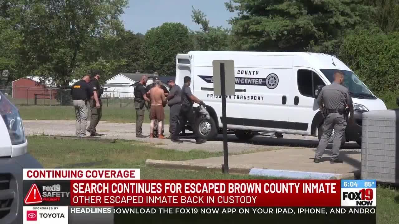 Search continues for escaped Brown County inmate, other escaped inmate ...