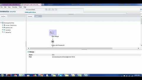 Informatica Active VOS Tutorial - Detailed view of Merge Workflow Plan