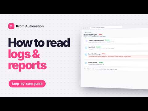 Find and Fix Failed WordPress Automations Fast (Logs + Reports) | Krom Automation