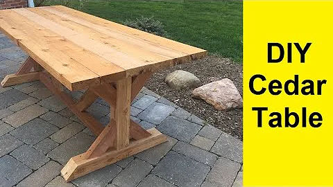 DIY Outdoor Cedar Table