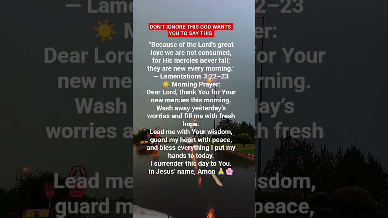 Don’t Ignore This Morning Prayer 🚨 God Will Protect, Guide & Bless You All Day 🙏