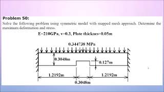 ANSYS Video tutorial-6 on Plane stress, Plane strain, Axisymmetry cases