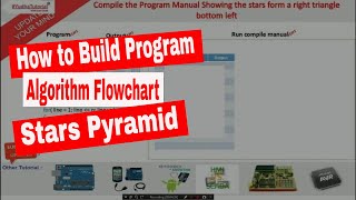How to Build Algorithm Flowchart and Prohram Showing Stars shape triangle 2