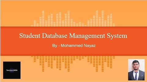 Student management system | Python project | DBMS mini projects | Student dbms project | Tecnico MDN