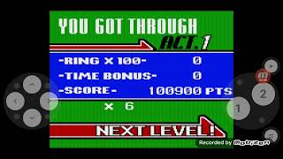 Sonic Blast GG Knuckles Silvio Castleden Zone Game Over 