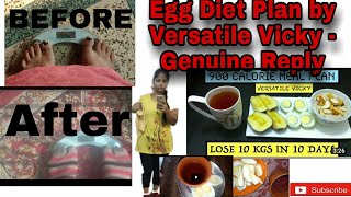 Trying EGG DIET PLAN by versatile vicky |*Genuine review*|900calories diet plan|
